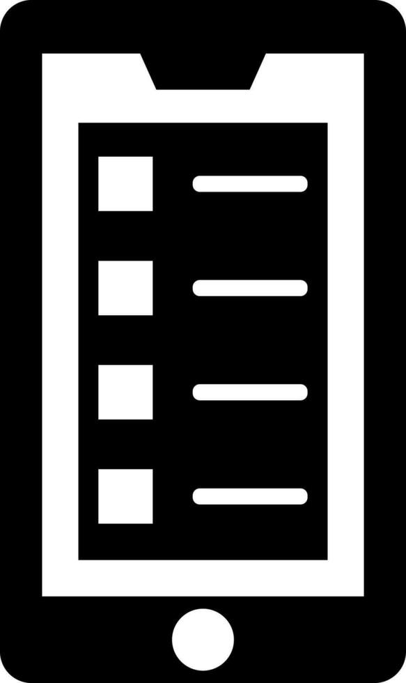 Mobile thumbnail icon on smartphone screen. vector