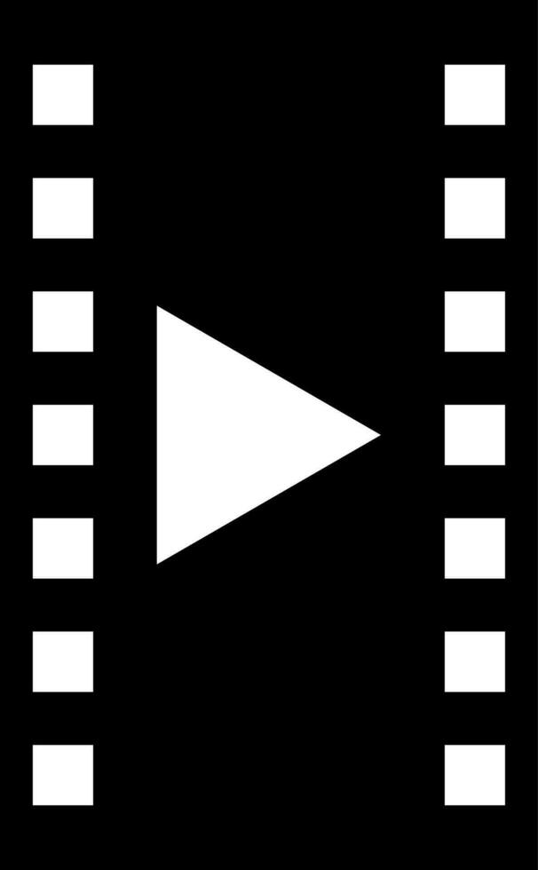 Video play strip icon or symbol. vector