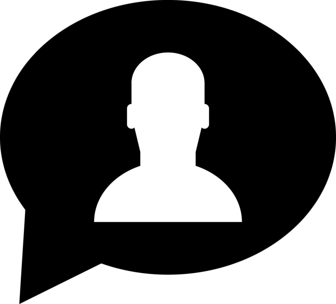 User chatting icon in Black and White color. vector