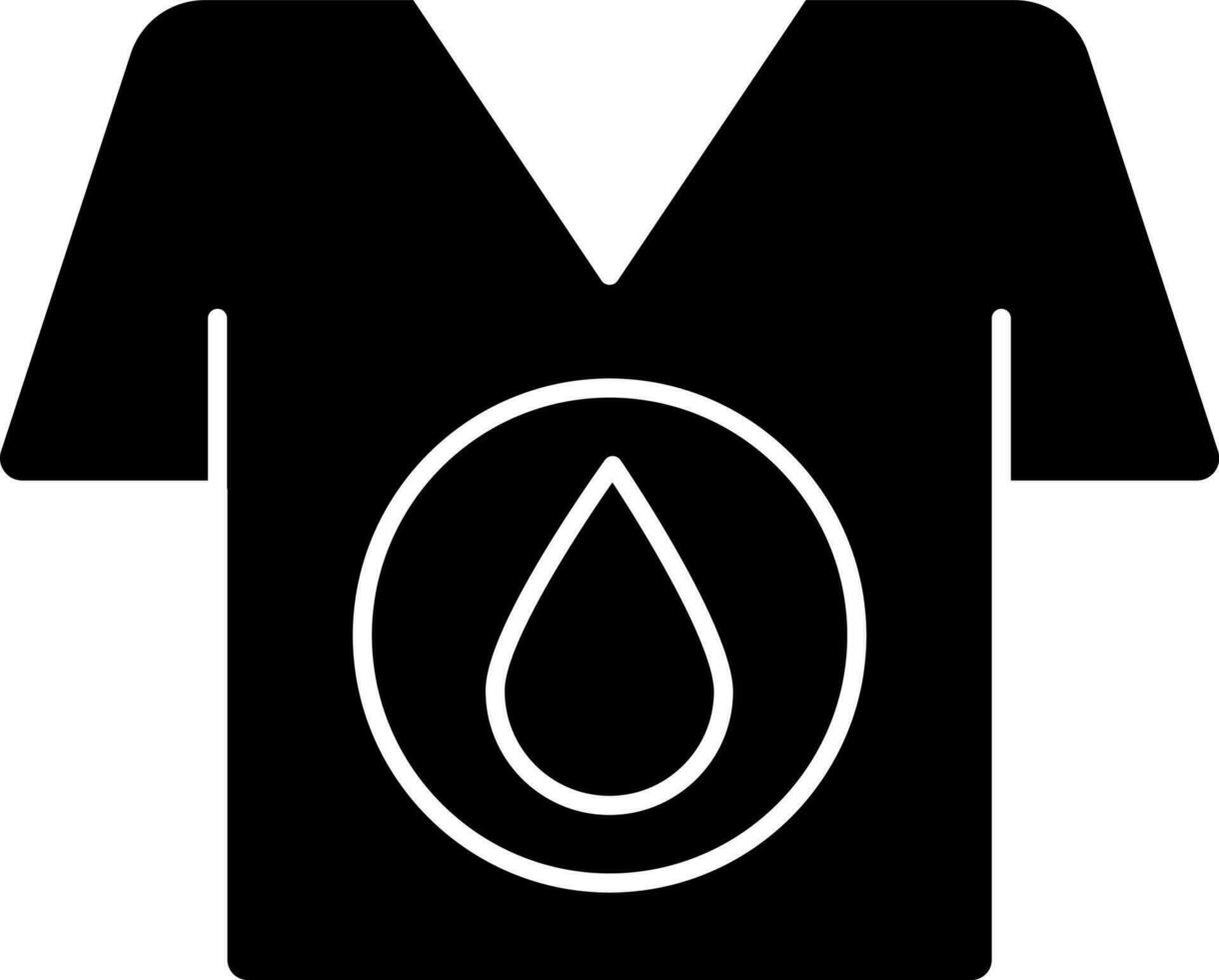 Blood donation volunteer t-shirt icon. vector