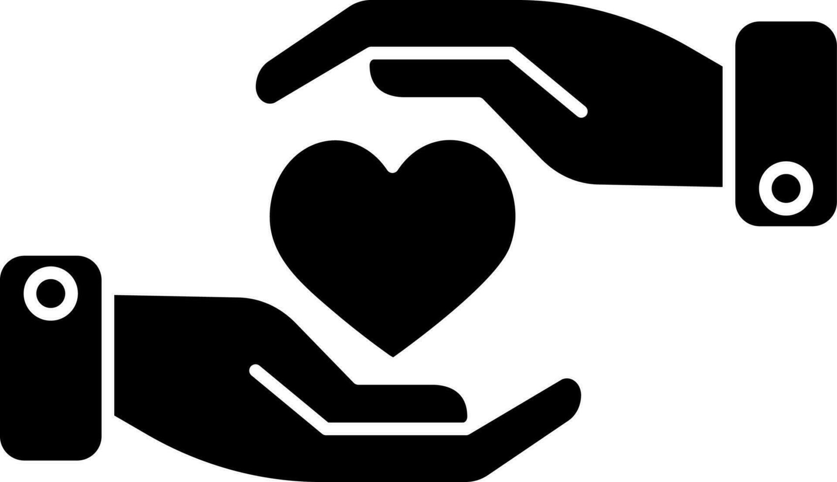 Healthy heart glyph icon or symbol. vector