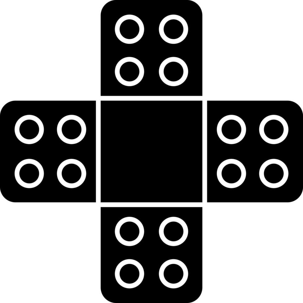 Black and White bandage icon in flat style. vector