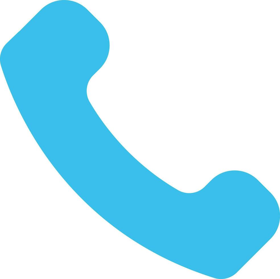 Blue phone on white background. vector