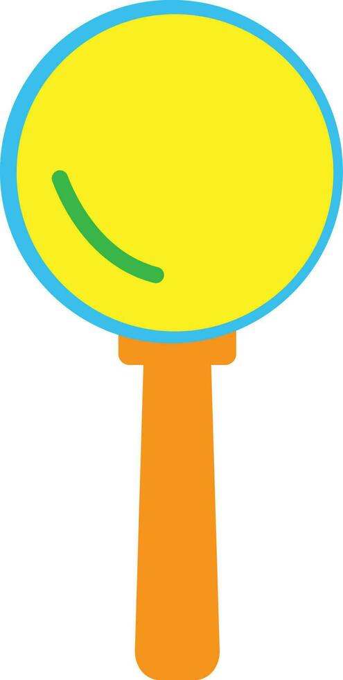 Yellow and orange magnifying glass. vector