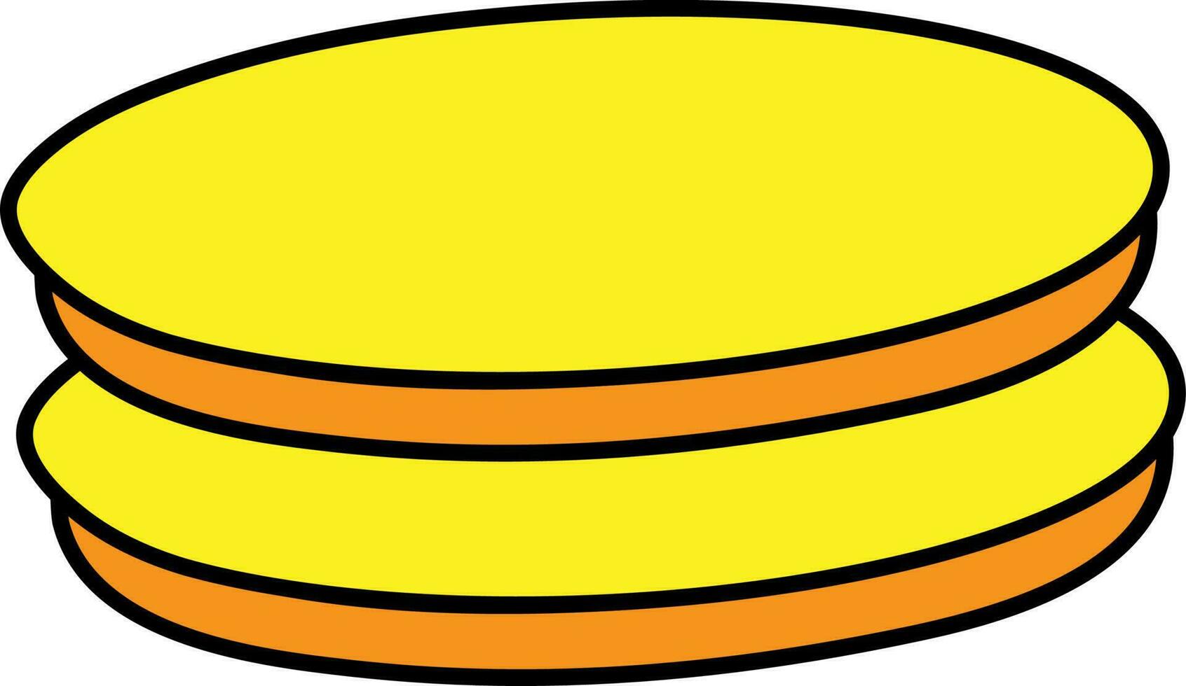 Yellow and orange coins on white background. vector