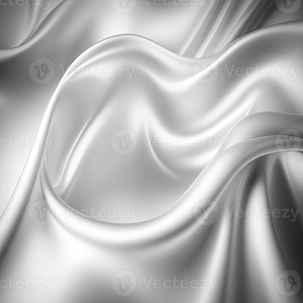 White and Grey Crumpled Satin Pattern Background. Perfect Fabric Cloth for Wallpaper, Clothes and Curtains. Technology. photo