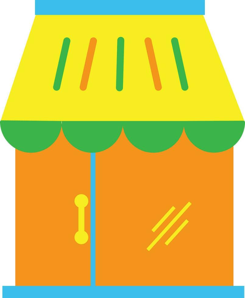 Colorful shop in flat style. vector
