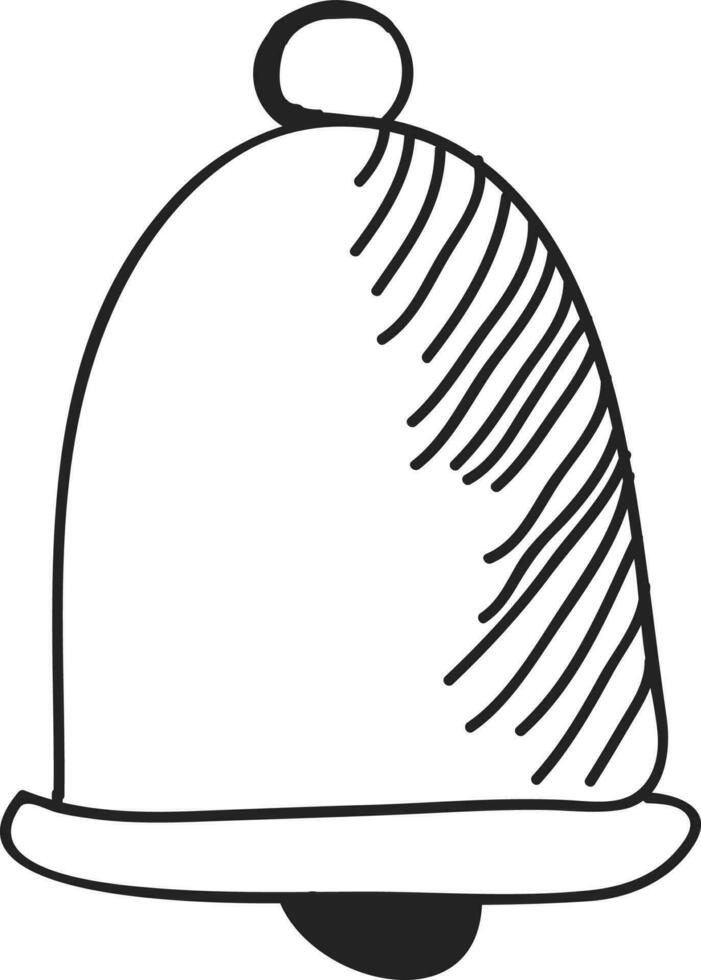 Black and white bell. vector