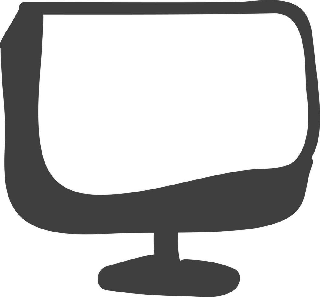 3d Black and white television. vector