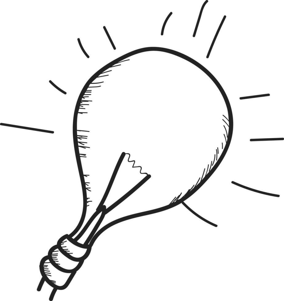 Illustration of an illuminated bulb. vector