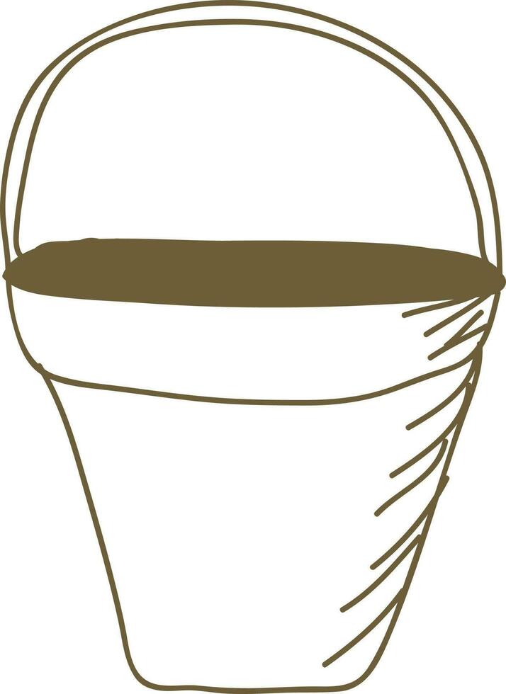 Illustration of a bucket. vector