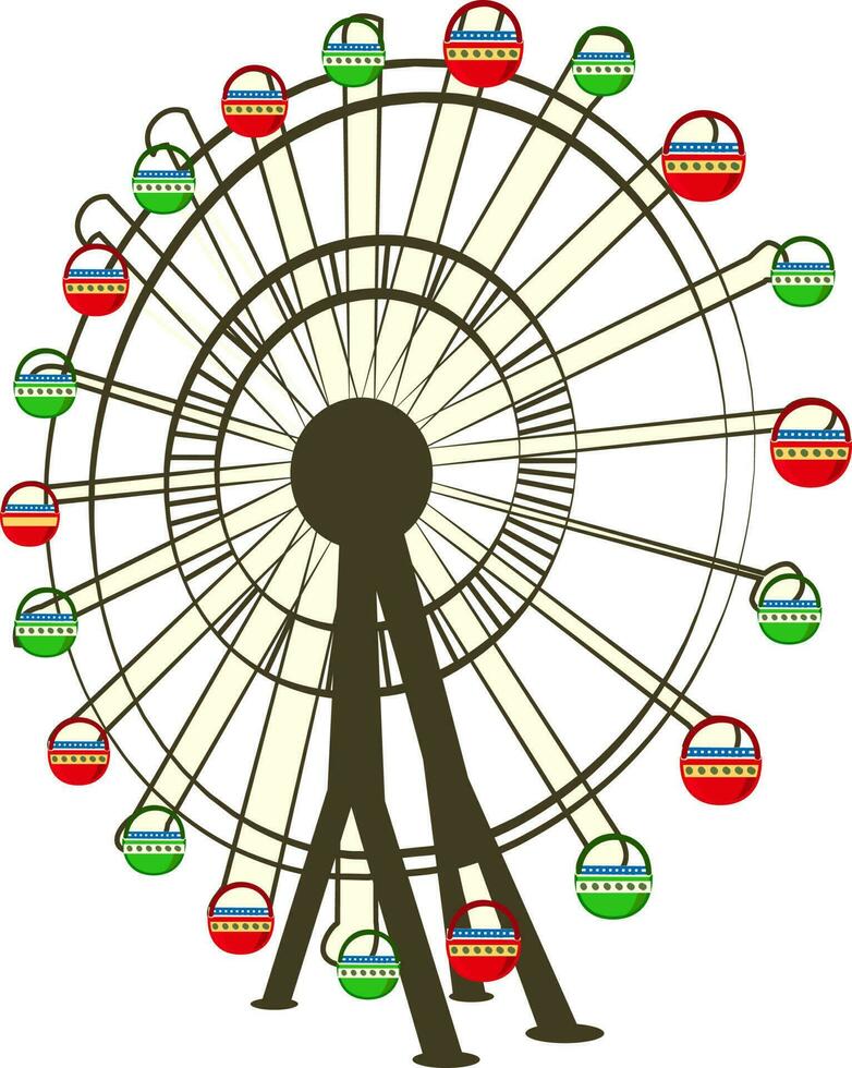 Illustration of ferris wheel. vector