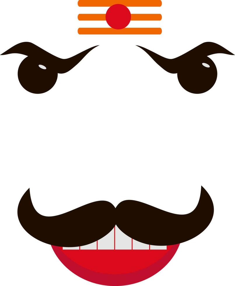 Close-up of ravana for dessehra festival. vector