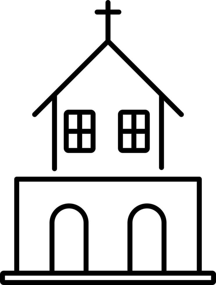 Vector flat illustration of Church.