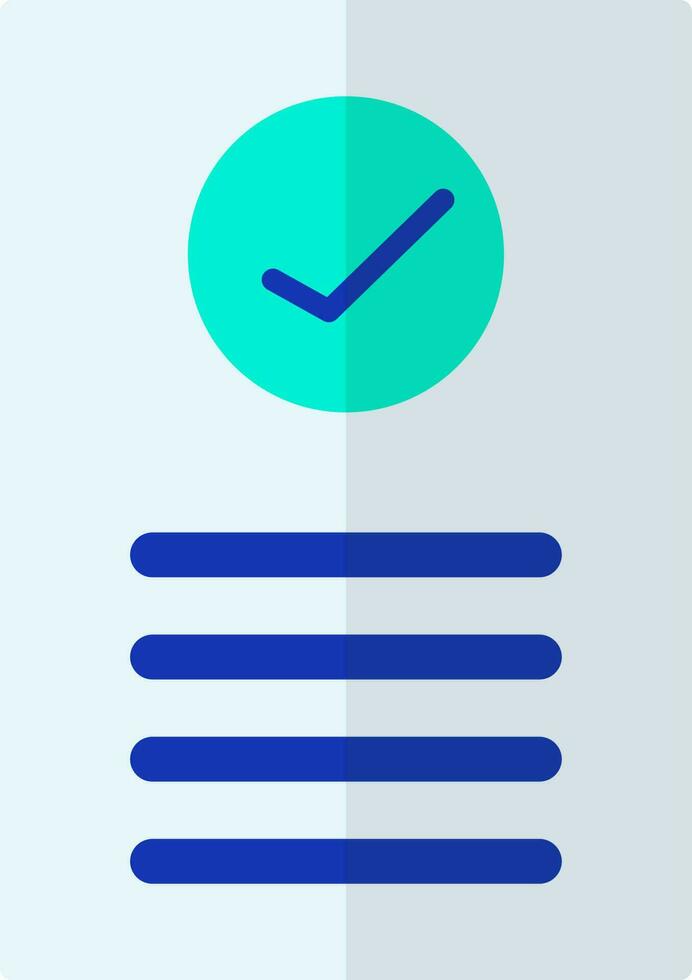 Verification paper icon in flat style. vector