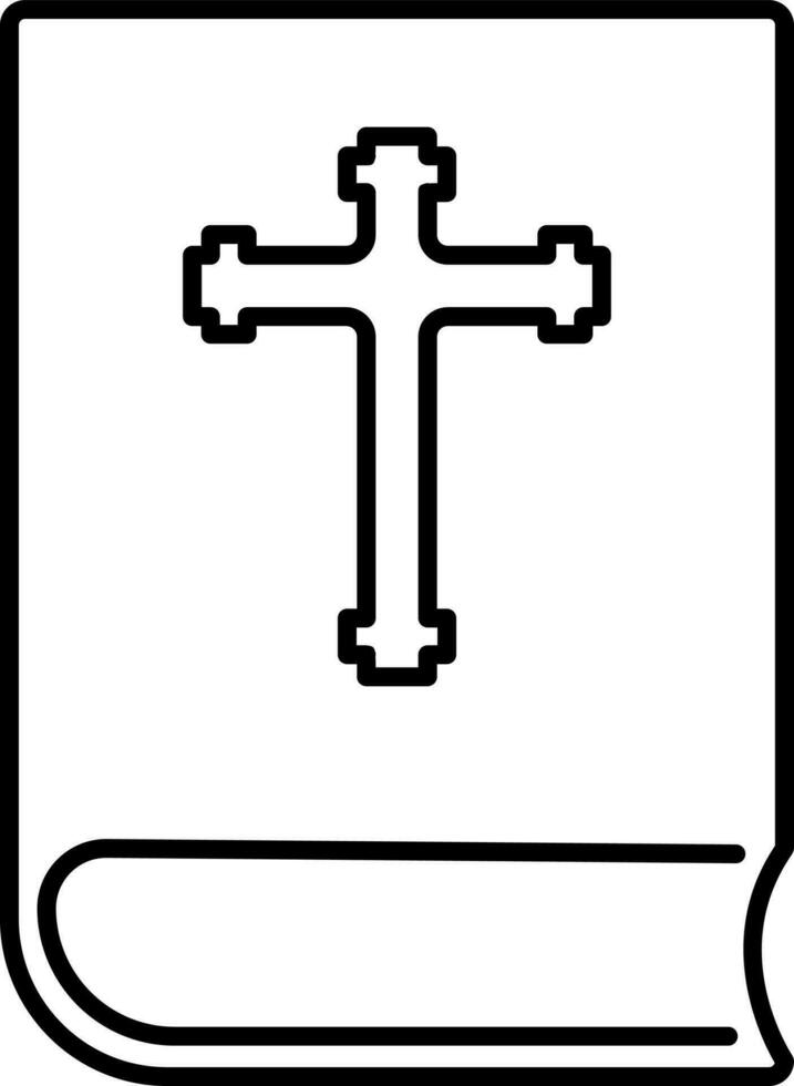 Illustration of closed Holy Bible. vector