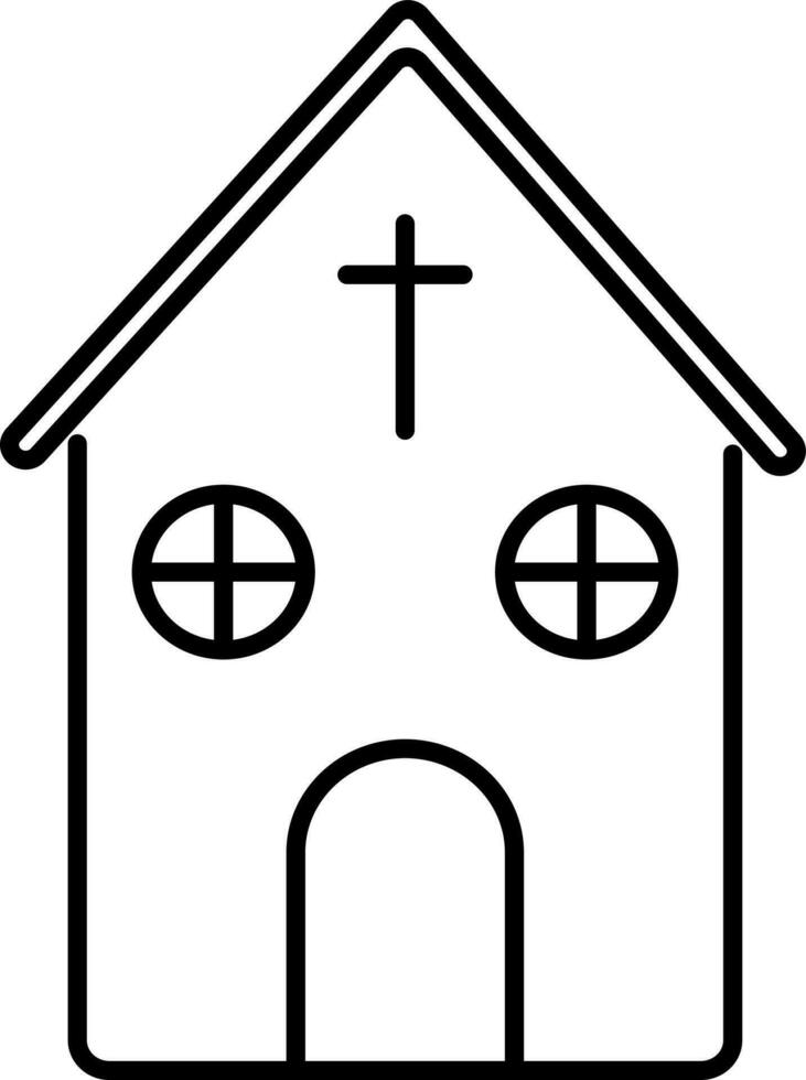 Vector flat illustration of Church.