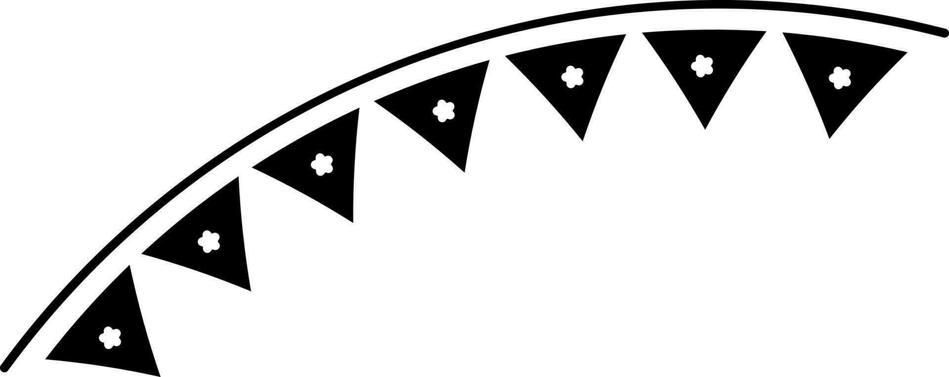 Illustration of bunting icon or symbol. vector