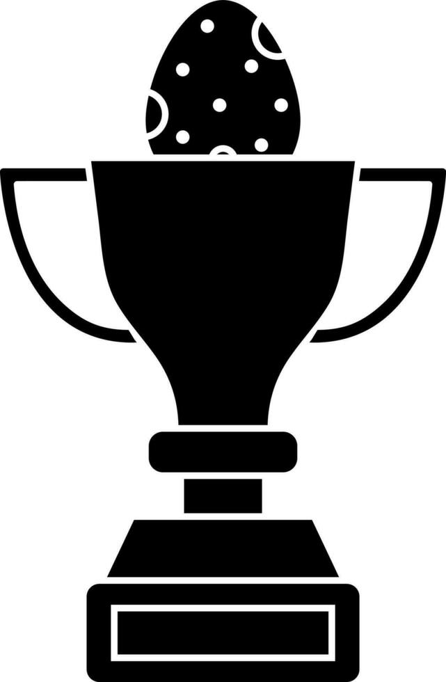 Easter egg trophy cup icon or symbol. vector