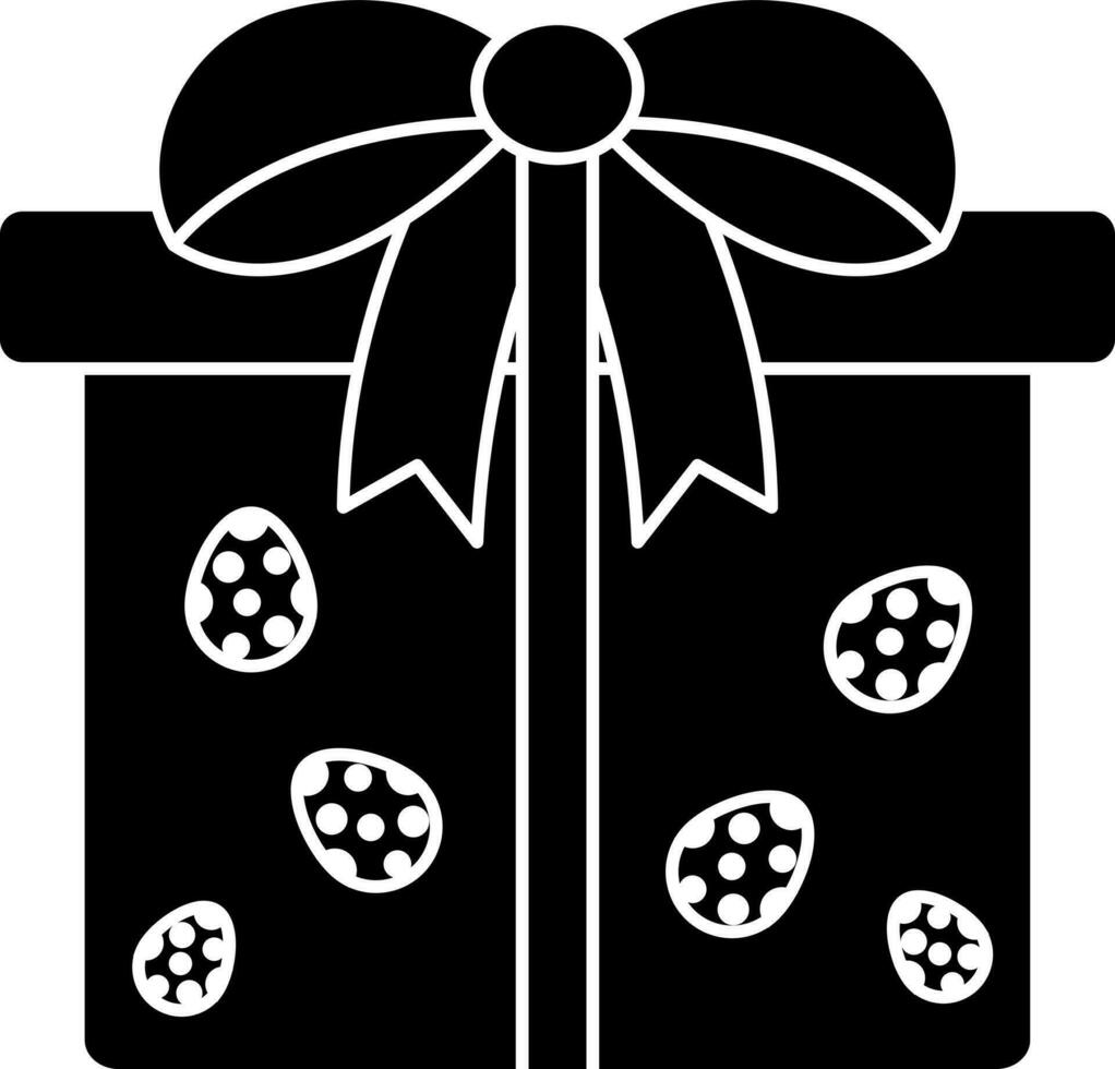 Illustration of gift box icon in flat style. vector