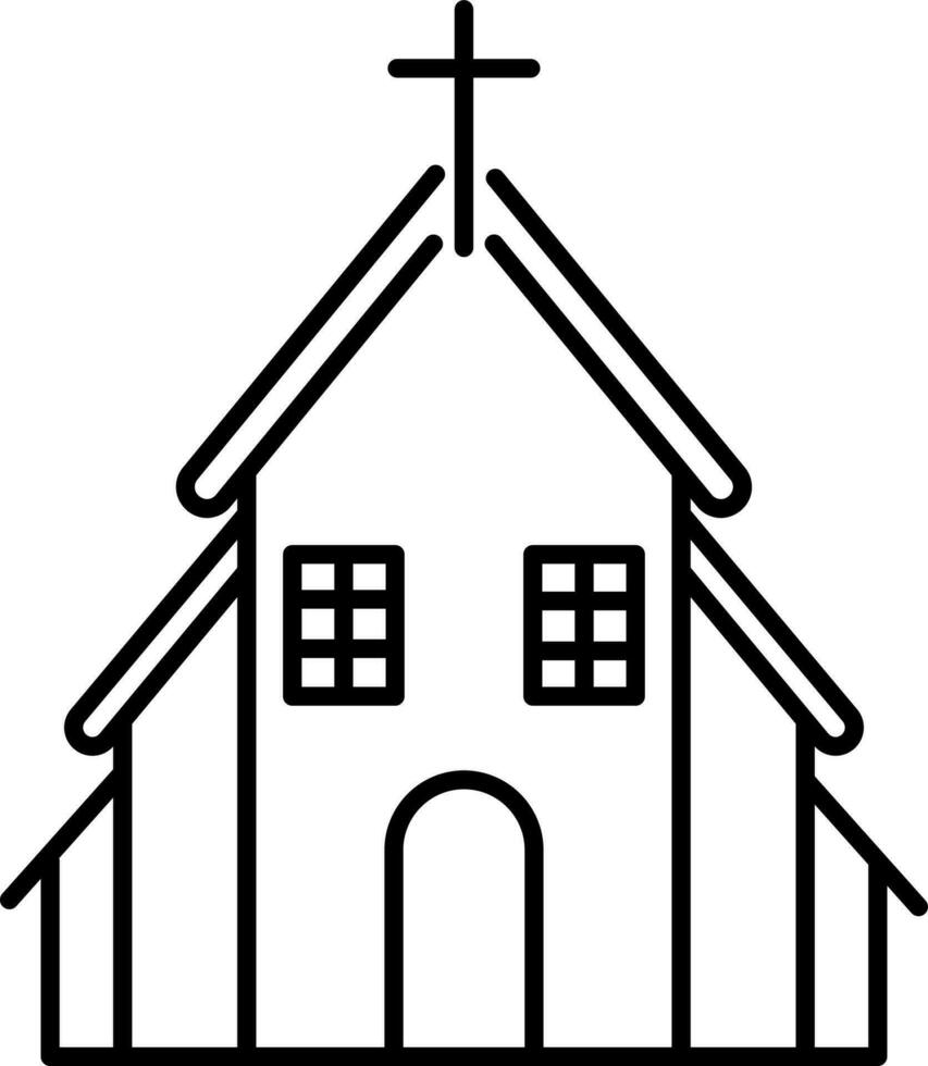 Vector flat illustration of Church.