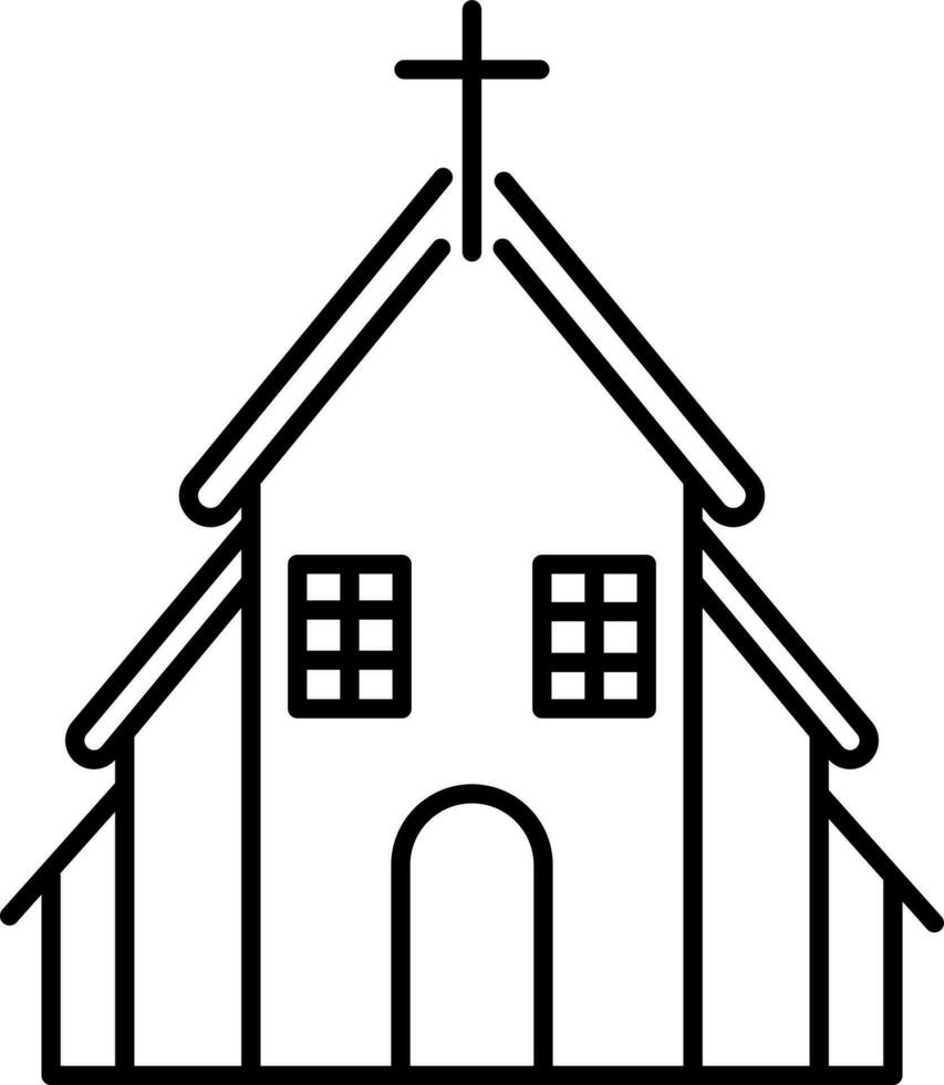 vector plano ilustración de iglesia.