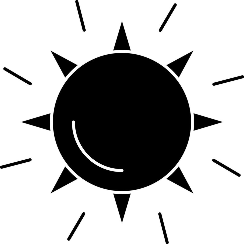 Illustration of sun icon or symbol. vector