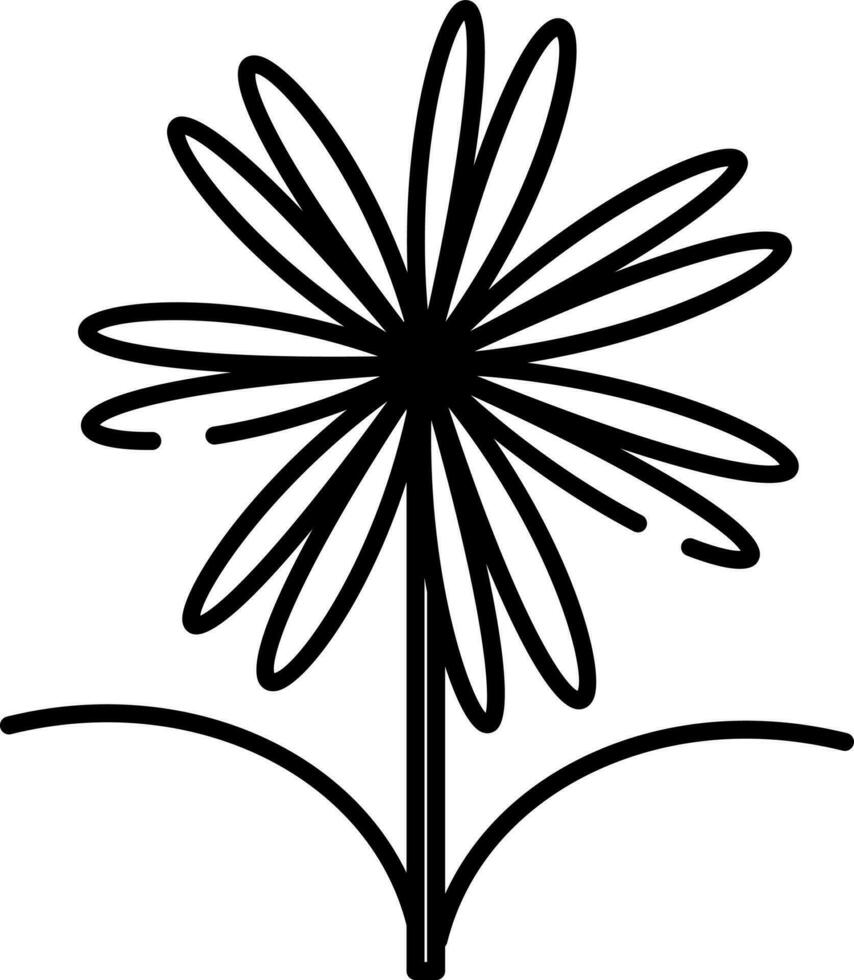 Illustration of a beautiful flower. vector