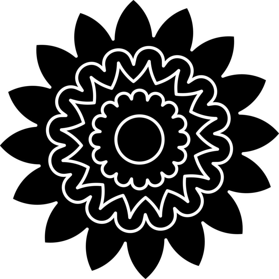 Vector illustration of flower icon or symbol.