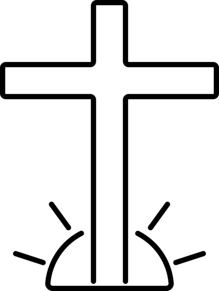 Flat illustration of Christian Cross. vector