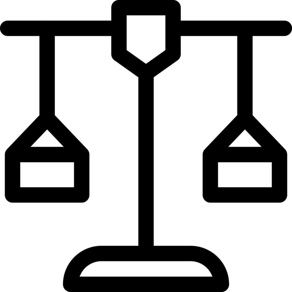 Scale icon in line art. vector