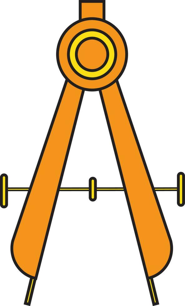 Illustration of compass icon for education concept. vector