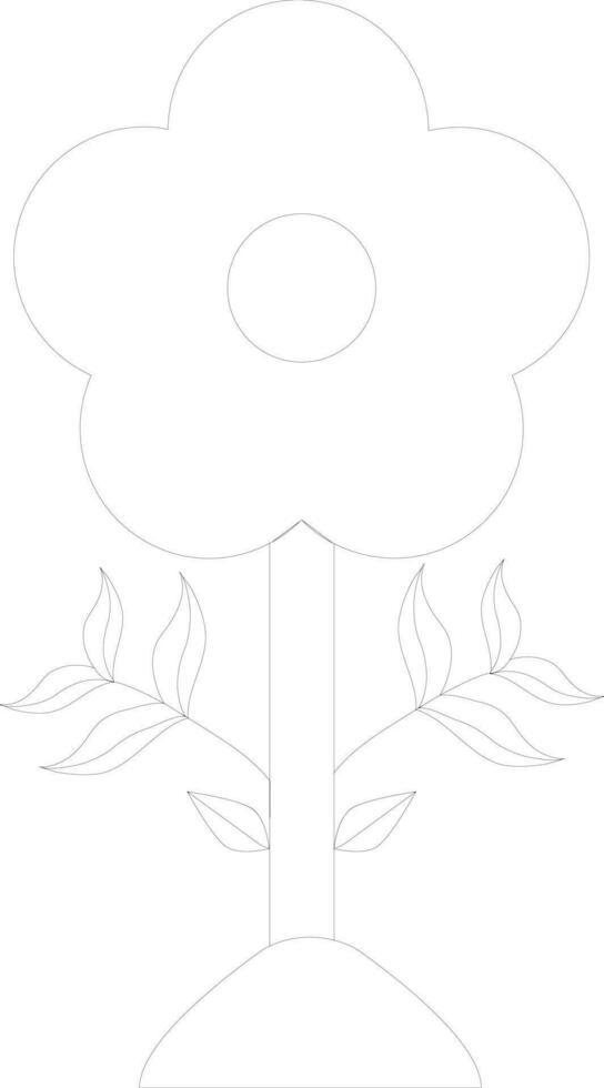 Flat style flower plant. vector