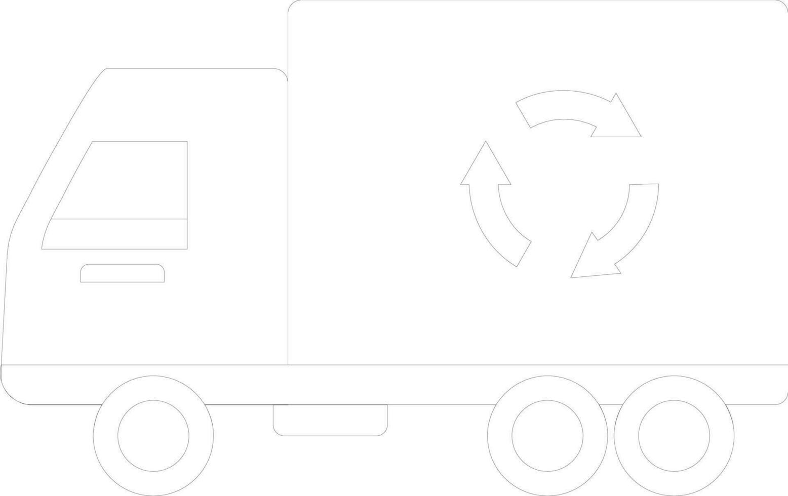 Delivery truck in flat style illustration. vector