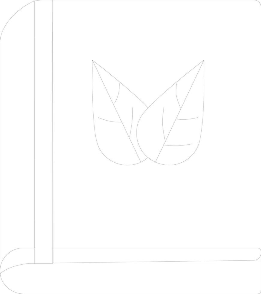 Leaves on book icon. vector