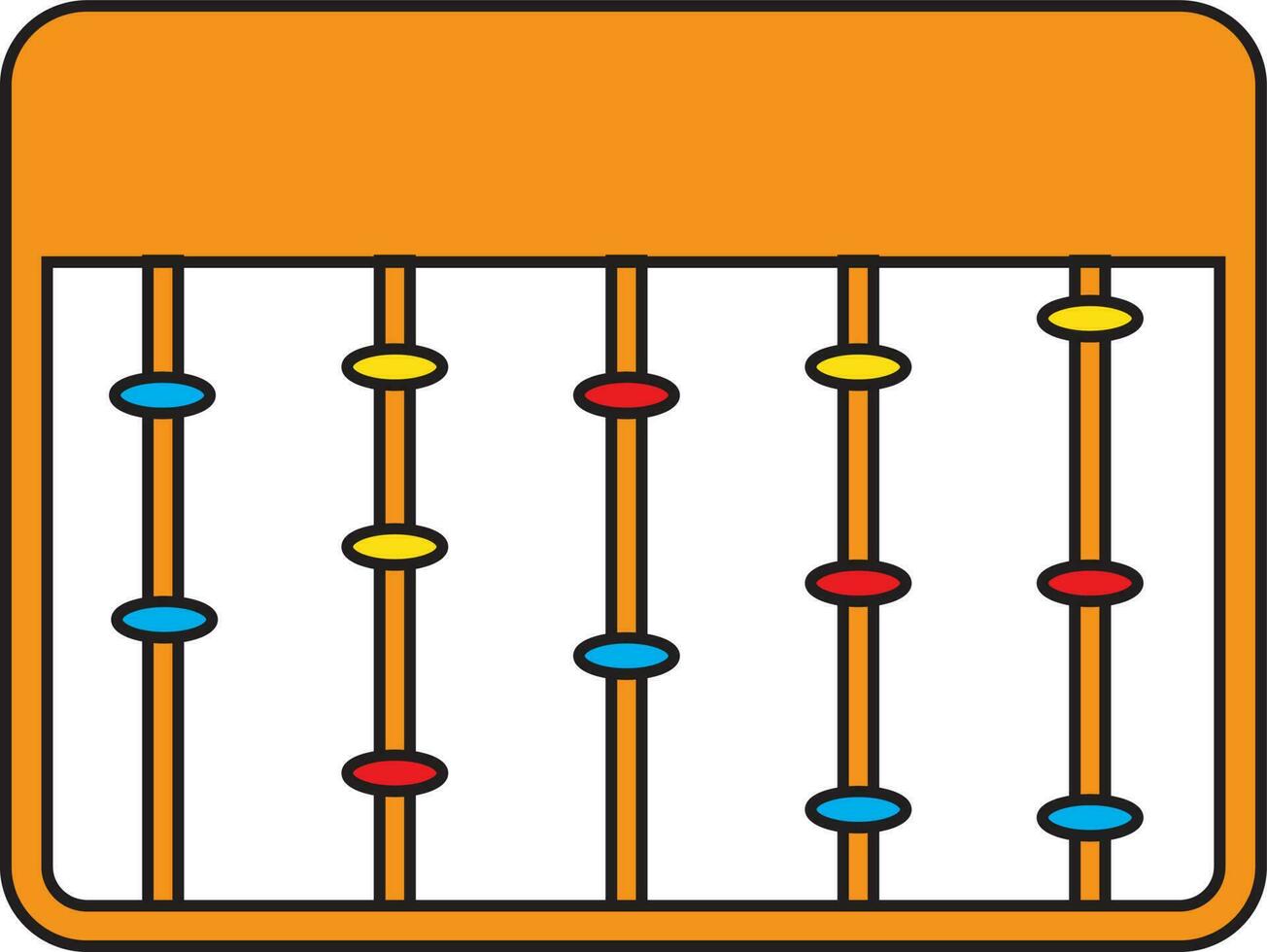 Color style of abacus icon for education concept. vector