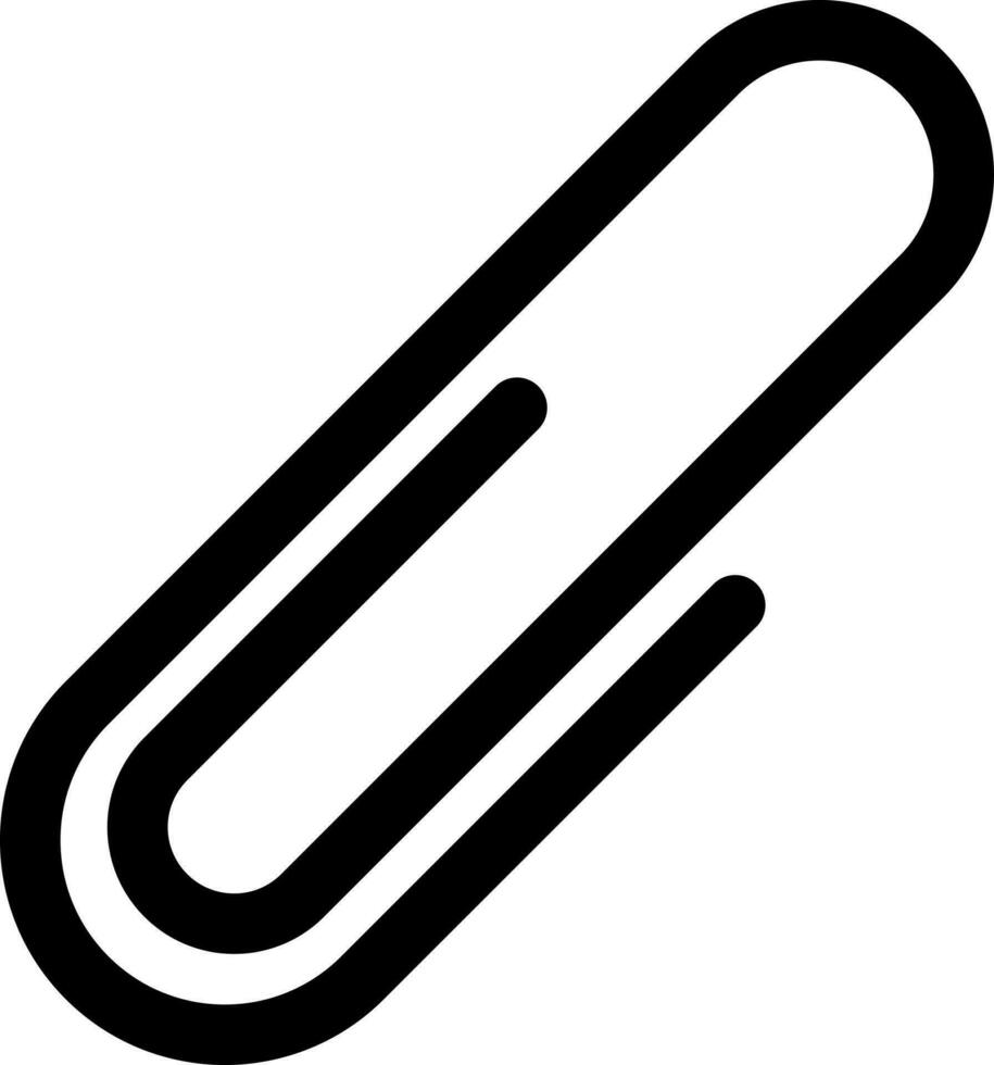 Isolated paper clip icon or symbol. vector