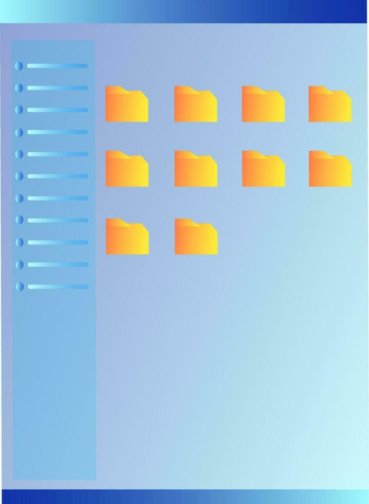 Multiple folders icon on white background. vector