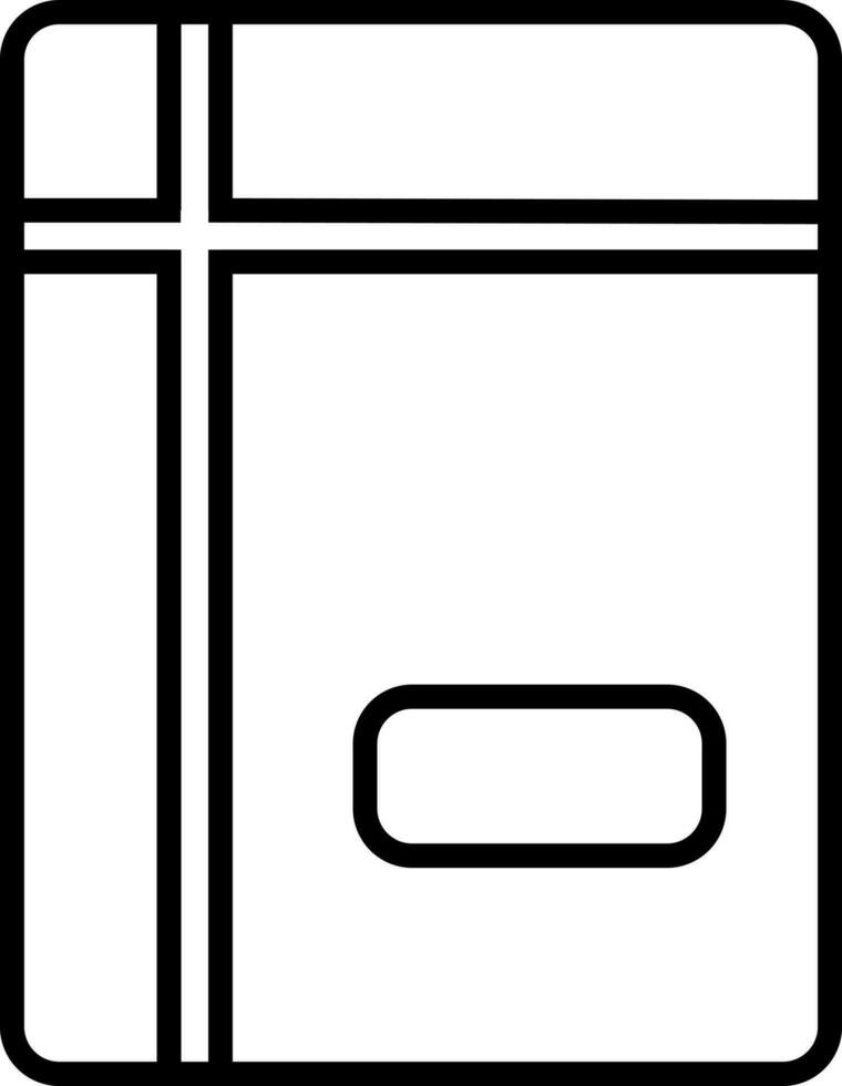 Isolated book icon in line art. vector