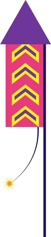 Illustration of rocket firecracker icon. vector