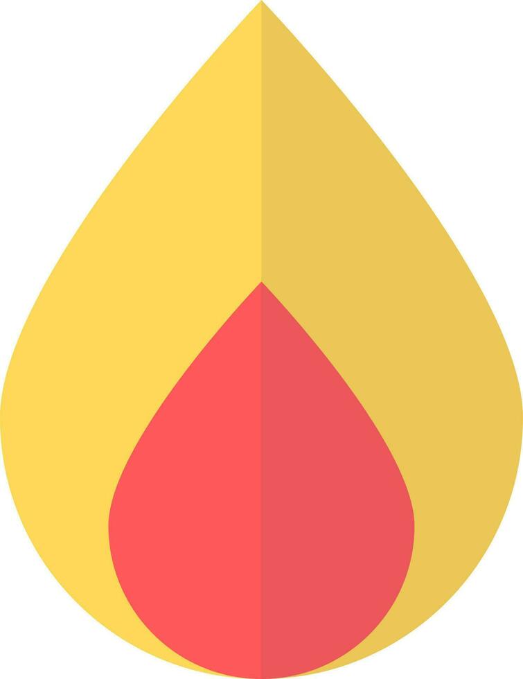 Drop icon in yellow and red color. vector