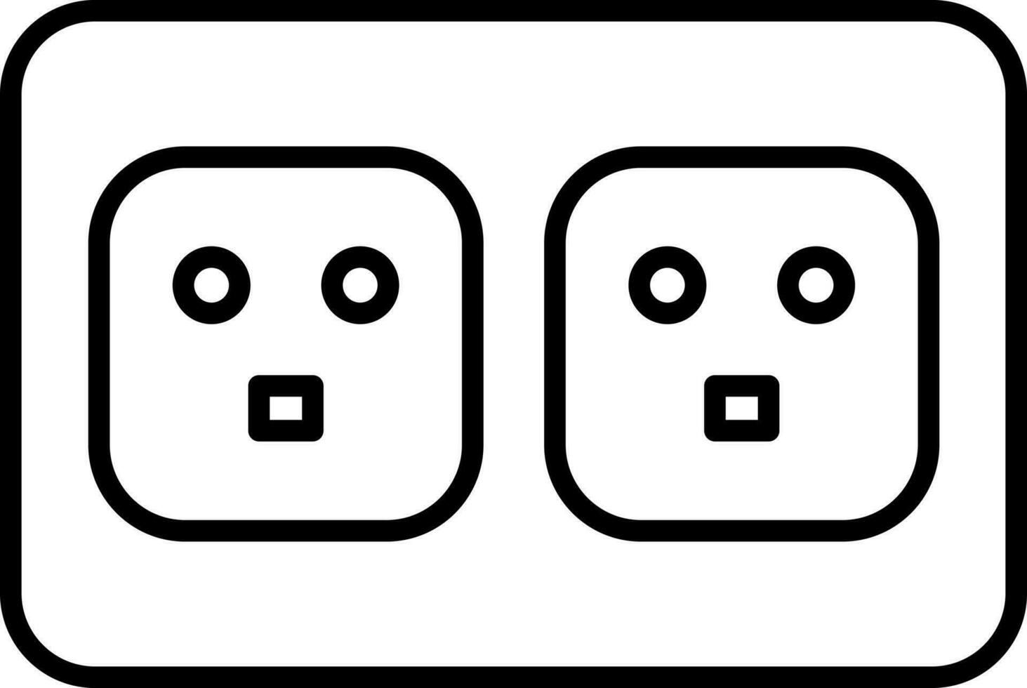 Isolated icon of electrical socket. vector