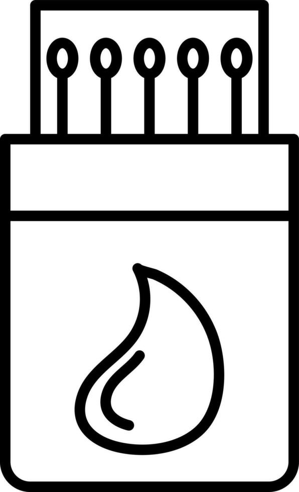 Isolated icon of matchbox. vector