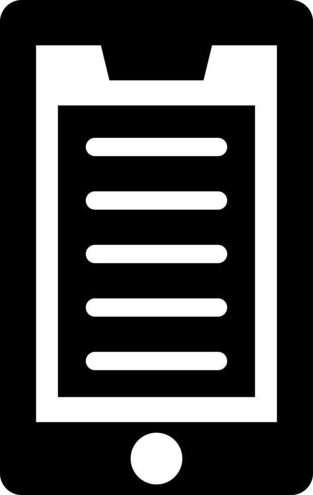 Information from smartphone icon or symbol. vector