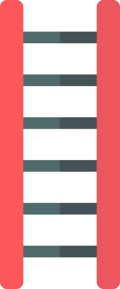 Red and gray ladder icon in flat style. vector