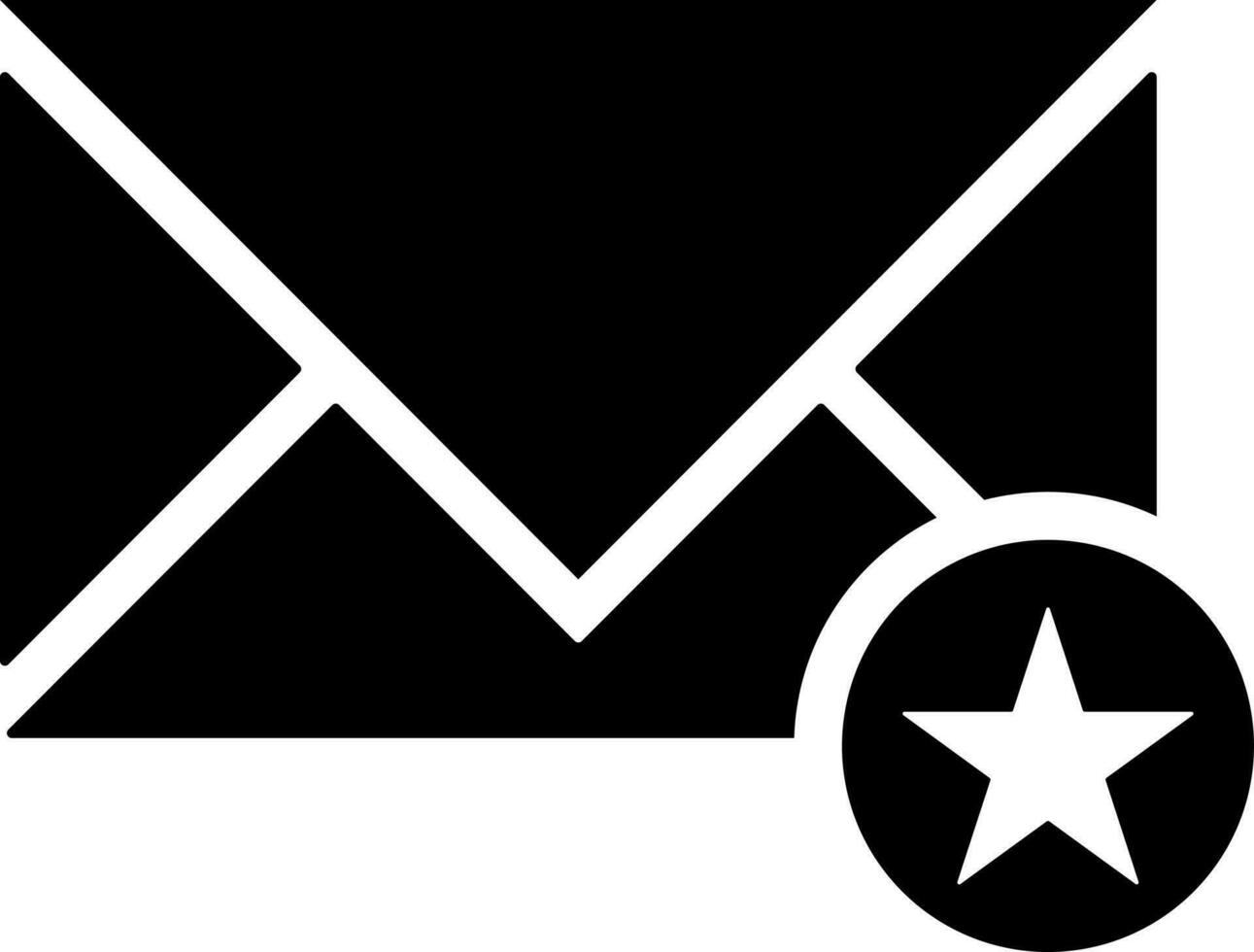 Email favorite message icon or symbol. vector