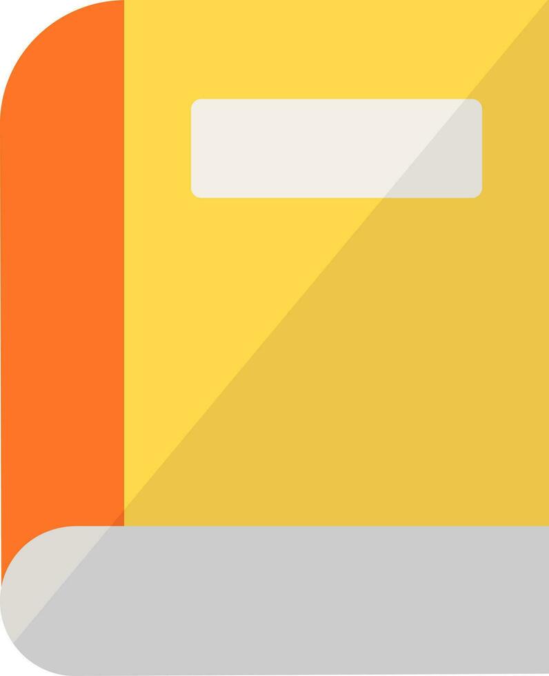 Book icon in yellow and orange color. vector