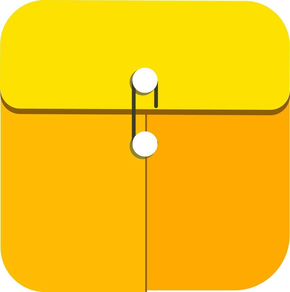 Illustration of bag icon in yellow color. vector