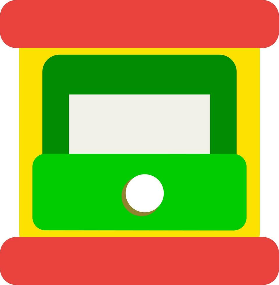 Open drawer icon in flat style. vector
