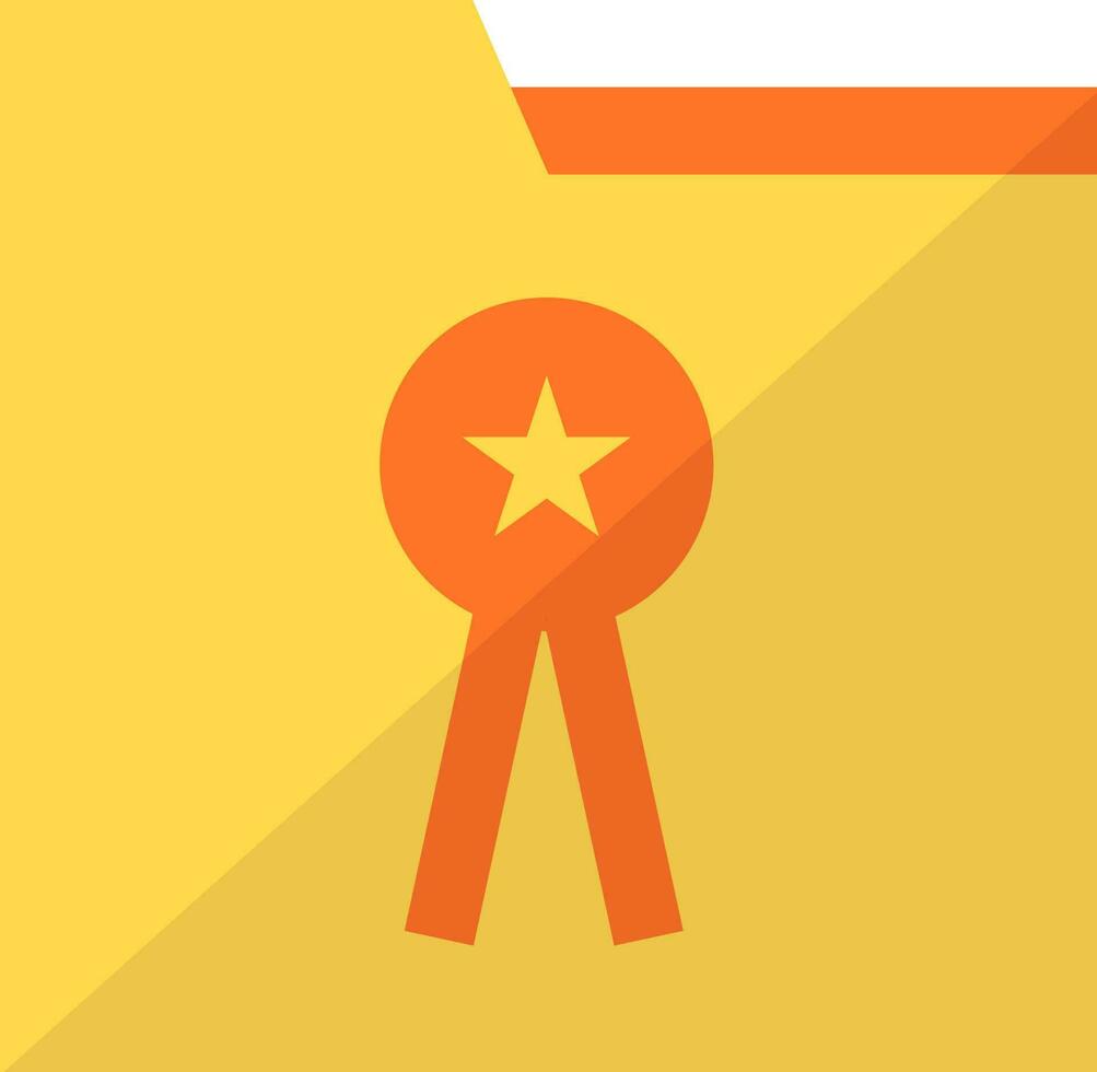 Illustration of badge folder icon. vector